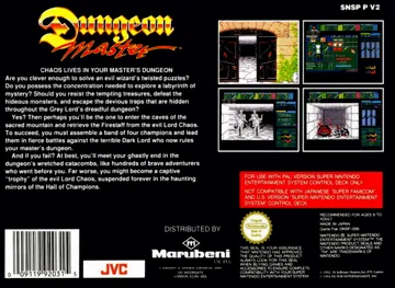 Dungeon Master (Europe) box cover back